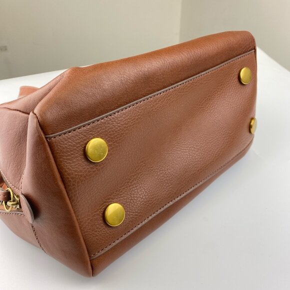 Fossil SHB1978210KH Sydney Satchel Leather Bag, Medium Brown, Lacked of Strap - Picture 2 of 9